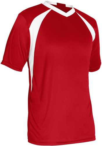 Champro Youth Sweeper Soccer Jersey Scarlet White Xlarge