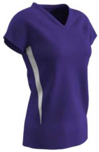 Champro Spike Ladies Volleyball Jersey Purple White Xlarge