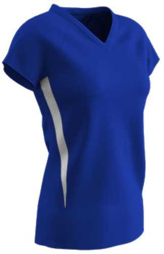 Champro Spike Ladies Volleyball Jersey Royal White Xlarge