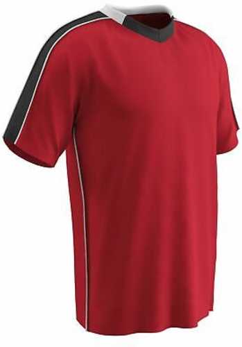 Champro Youth Mark Soccer Jersey Scarlet Black White Medium