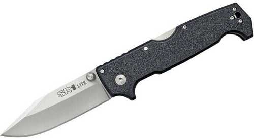 Cold Steel SR1 Lite 4" Folding Clip Point Plain 8Cr13MoV Stainless Blade Black Griv-Ex Handle