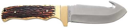 Uncle Henry Next Gen Fixed 4.6 In Guthook Blade Staglon Handle