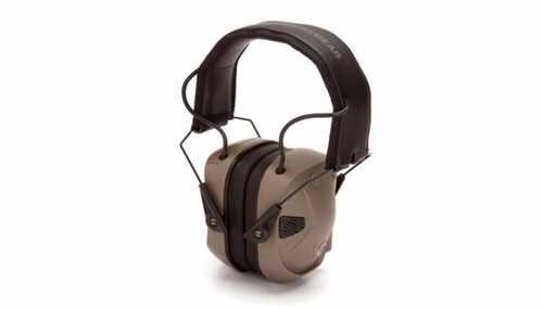 Pyramex Amp BT Electronic Earmuff 26Db Tan With Bluetooth