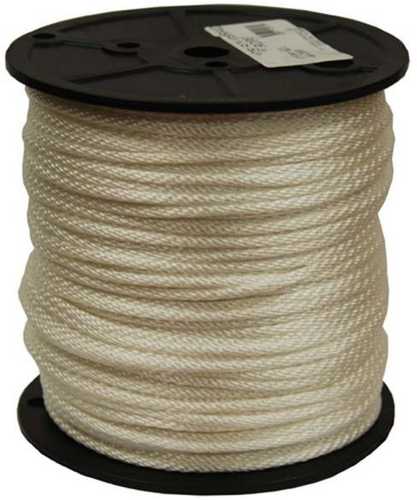 Wc Nylon White Sol Braid 300' 1/4"