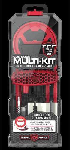 Real Avid Gun Boss Multi-Kit Home and Field Double Duty Professional Gun Cleaning Fits .22 Cal Rifle  