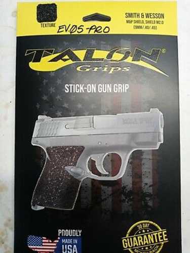 TALON Grips Inc Evolution Rubber Black Adhesive Fits S&W M&P Full Size 2.0 (9mm/.40/.45)