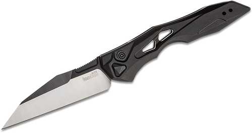 Kershaw 7650 Launch 13 Automatic 3.50" Folding Wharncliffe Plain Black Cerakote W/Satin Grind CPM 154 SS Blade, Black An