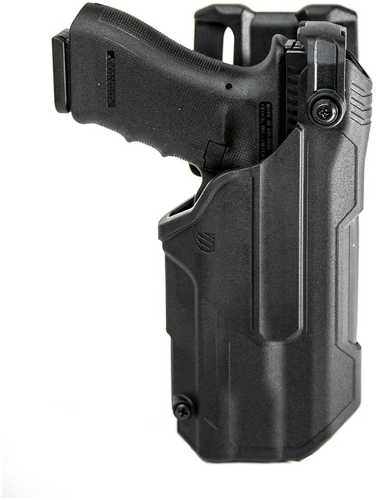 BLACKHAWK T-Series L3D Duty Holster Left Hand Fits Sig P320/250 With TLR1/TLR2 Includes Jacket Slot Belt Loop Bask