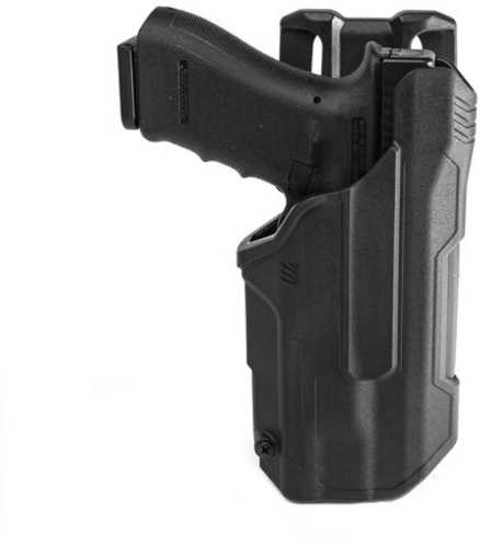 BLACKHAWK T-Series L2D Duty Holster Left Hand Fits Glock 17/22/31 With TLR1/TLR2 Includes Jacket Slot Belt Loop Balck Ba