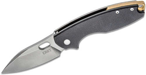 CRKT 5317D2 Pilar III 2.97" Folding Plain Stonewashed D2 Steel Blade, Black Textured G10 Handle