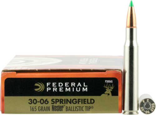 30-06 Springfield 165 Grain Ballistic Tip 20 Rounds Federal Ammunition ...