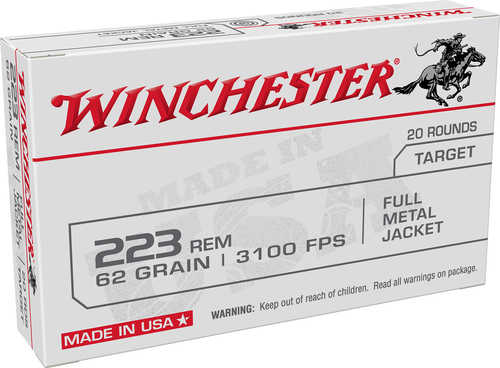 Winchester USA .223 Remington Ammunition 62 Grain FMJ 1000 Rounds