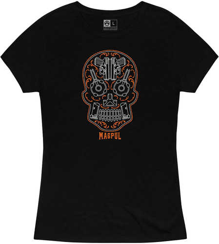 Magpul Sugar Skull Womens Black Short Sleeve Medium