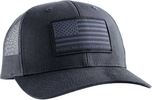 Magpul Standard Black Adjustable Snapback OSFA Structured Woven American Flag Patch