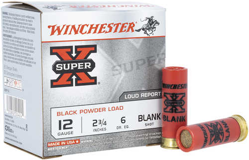 12 Gauge 2-3/4" Blank N/a 25 Rounds Winchester Shotgun Ammunition