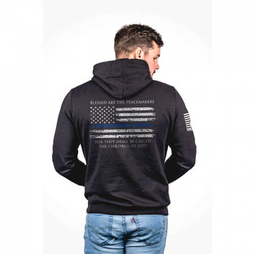 NINE LINE APPAREL HOODIE Thin Blue Black Large