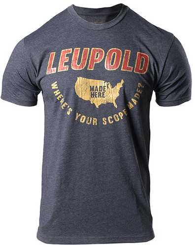 Leupold Made Here T-Shirt Charcoal Heather Xl Short Sleeve