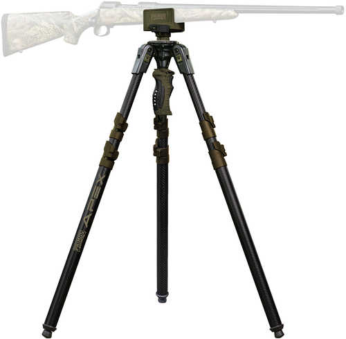 Primos 65900 Trigger Stick Apex Tripod Made Of Aluminum With Carbon Fiber/Flat Dark Earth Accent Finish, 28"-62" Vertica