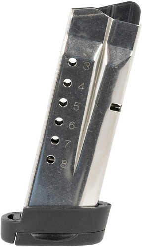 Ed Brown RMPMAG8Shield OEM 8Rd 9mm Luger Stainless Extended For S&W M&P Shield