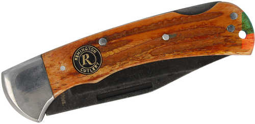 Remington Accessories 15646 Backwoods Lock Stonewashed Carbon Steel Blade Coffee Brown W/remington Medallion Bone H