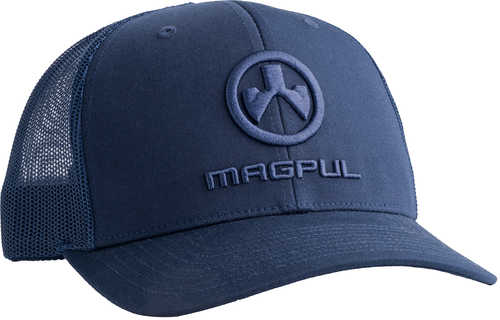 Magpul Mag1261410 Covert Trucker Hat Navy Adjustable Snapback Osfa Logo