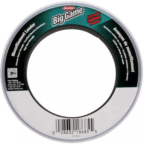 Big Game Mono Leader 100yd 130# Clear Model: Bglc130-15