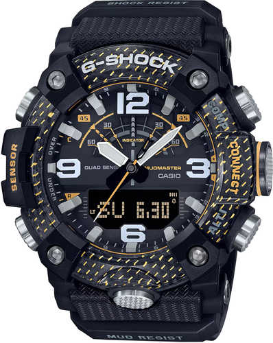 G-Shock GGB100Y1 G-Shock Tactical MudMaster Keep Time Black/Yellow Size 145-215mm Features Digital Comp