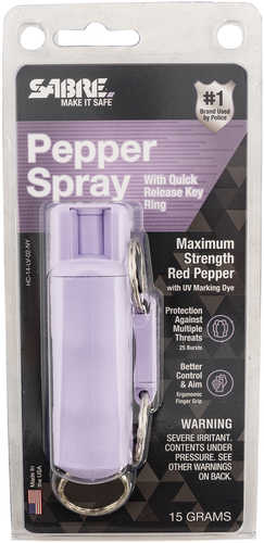 Sabre Pepper Spray Hard Case Red Pepper Lavender Includes Key Ring