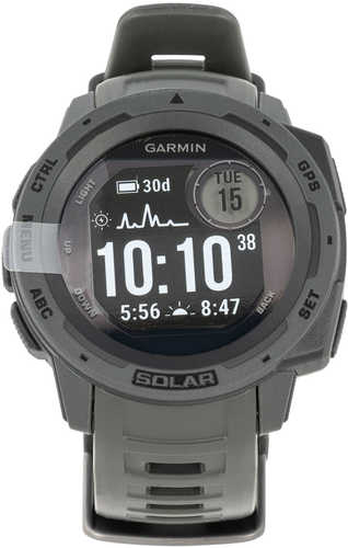 Garmin Instinct Fitness Tracker Watch Graphite 45mm Solar Compatible With iPhone/Android Bluetooth/ANT+ GPS Yes