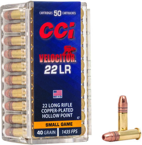 22 Long Rifle 40 Grain Hollow Point 50 Rounds CCI Ammunition