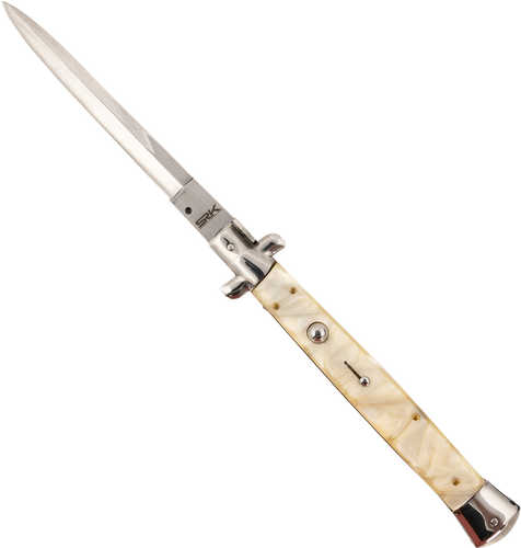 Steel River Knives CIMOPD Spartan 6" Italian Dagger Polished Blade 7" Mother Of Pearl Synthetic Handle Side Open