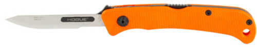 Hogue Expel Folding Knife 416 Stainless Steel Plain Edge 2.5" Blade Orange G-10 Handle Silver Blade Includes (3) #60 and