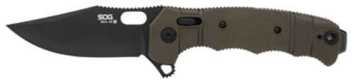 SOG Knives & Tools Seal XR L-TI Folding Knife 4.3" Drop Point Straight Edge GFN Handle Black PVD Finish MagnaCut Steel I