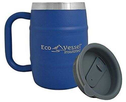 Eco Vessel Double Barrel Insulated Mug Blue 17 oz.