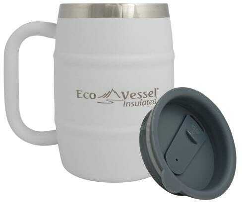 Eco Vessel Double Barrel Insulated Mug White 17 oz.