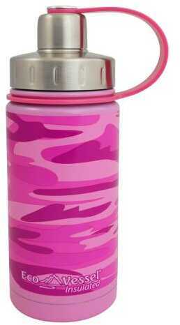 Eco Vessel Twist Triple Insulated SS Bottle Pink Camo 13 oz