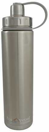 Eco Vessel Boulder Triple Insulated Water Bottle Silver 24oz