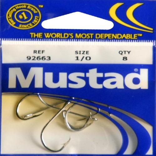 Mustad Poly Bag Hooks Nickel Slice Shank 10/Ctn