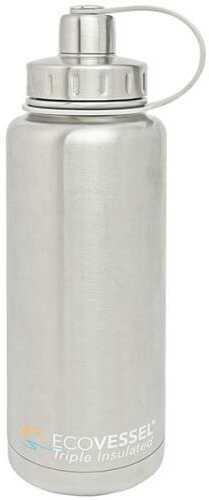 Eco Vessel Boulder Insulated Water Bottle Silver 32 oz