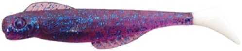 Bomber Mud Minnow Paddle Tail 4In 10Bg Purple/Wht Md: SWMM4-06