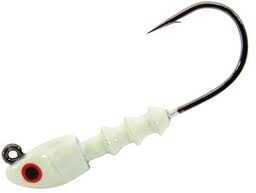 Bomber Shad Head JigHead 3/8Oz 4/0hk 8Pk Glo White Md#: BSWSJ38-GW