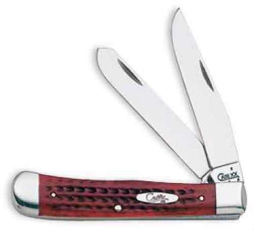 Case 00783 Trapper Medium 3.25"/3.27" Folding Clip Point/Spey Plain Mirror Polished Tru-Sharp SS Blade Corn Cob Jigged O