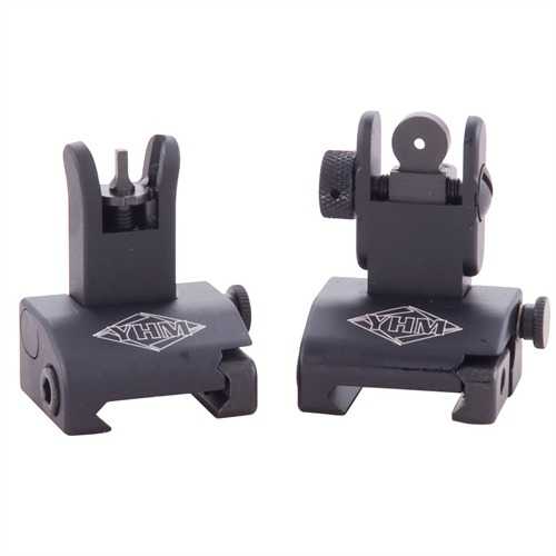 Yankee Hill Machine AR-15 QDS Flip-Up Sight Set Black Model: YHM-5040