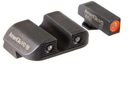 Ameriglo Agent U-Notch 3-Dot Night Sight Set For Glock Green / Orange Model: GL-853