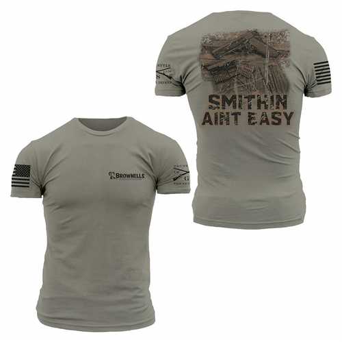 Grunt Style, Llc 1911 Smithing Ain't Easy Shirts Green Medium Model: GSRS9074