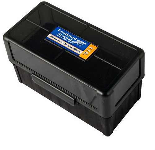 Frankford Arsenal Hinge-Top Ammo Box 50 Rounds Black  Model: 1083791