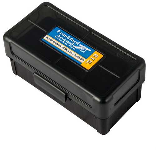 Frankford Arsenal Hinge-Top Ammo Box 7.62 x 39 mm 50 Rounds Black