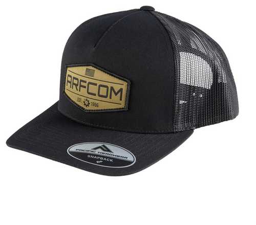 ARFCOM Black Snapback with Black Mesh