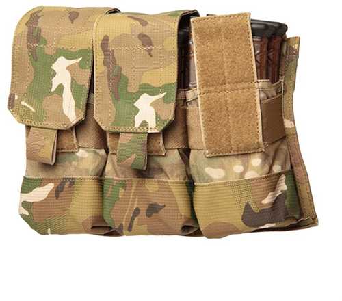 Blackhawk AR-15 Strike Triple Mag Pouch Holds 6 Multi-Cam Nylon