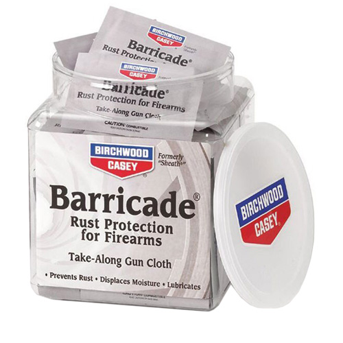 Birchwood Casey Barricade Rust Protection Take-Alongs Gun Wipes Package of 100